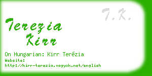 terezia kirr business card